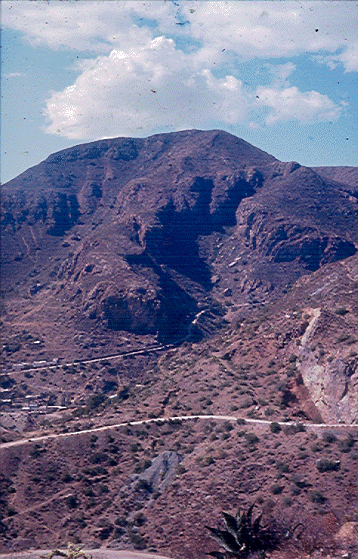 Some of the mountains and cliffs above Loreto  Mill