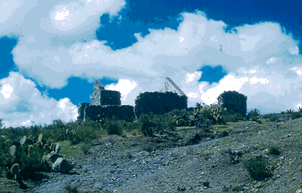 Remains of old Cornish style mine house